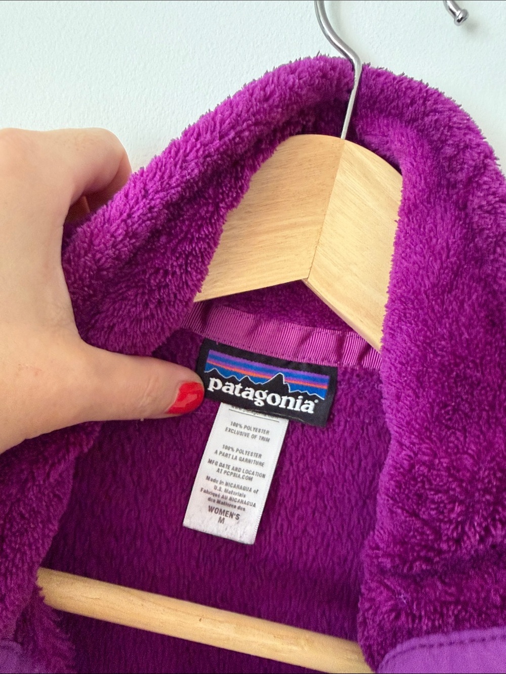 Patagonia Women's Snap-T Pullover Ikat Purple M Cozy Soft Fleece Hiking Outdoors - Picture 5 of 10